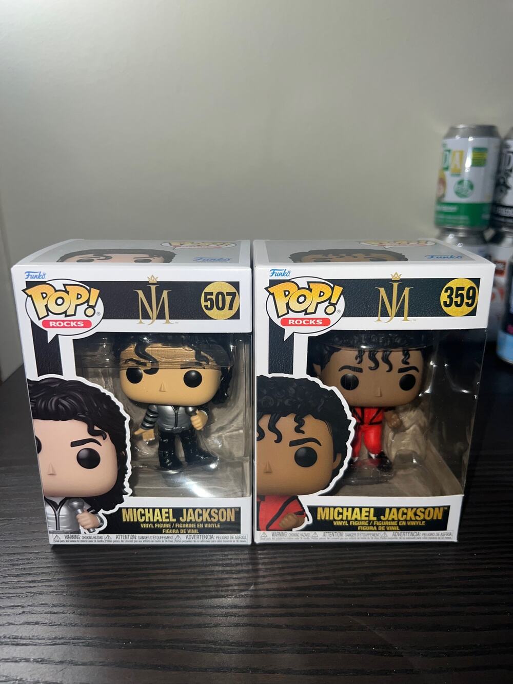 2 Michael Jackson Funko Pops Thriller #359 & Bad World Tour #507 Music Rocks